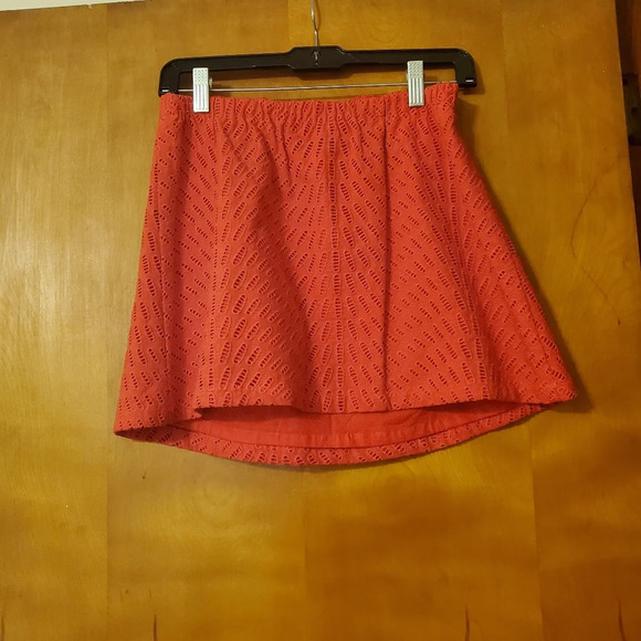 NWT Trina Turk Eyelet Lace Orange Mini Skirt Size XS - Picture 2 of 4